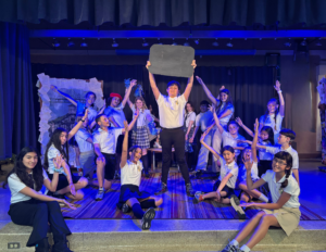 Kavod Charter School students on stage after performing Matilda the musical.